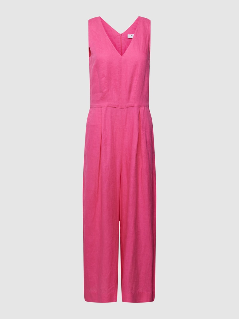 Jumpsuit mit V-Ausschnitt in pink