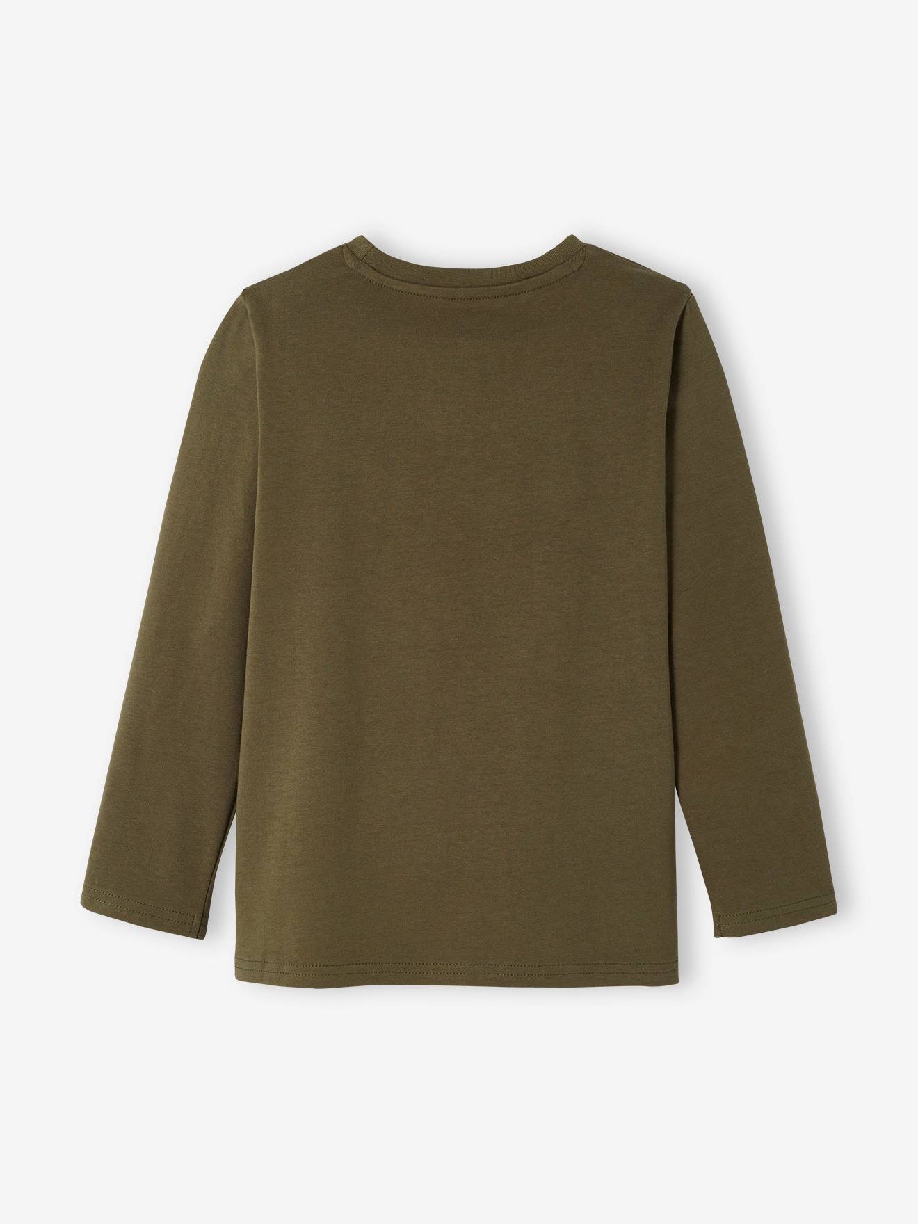 Vertbaudet 3er-Pack Jungen Langarmshirts BASIC Oeko-Tex - pack dunkelkhaki