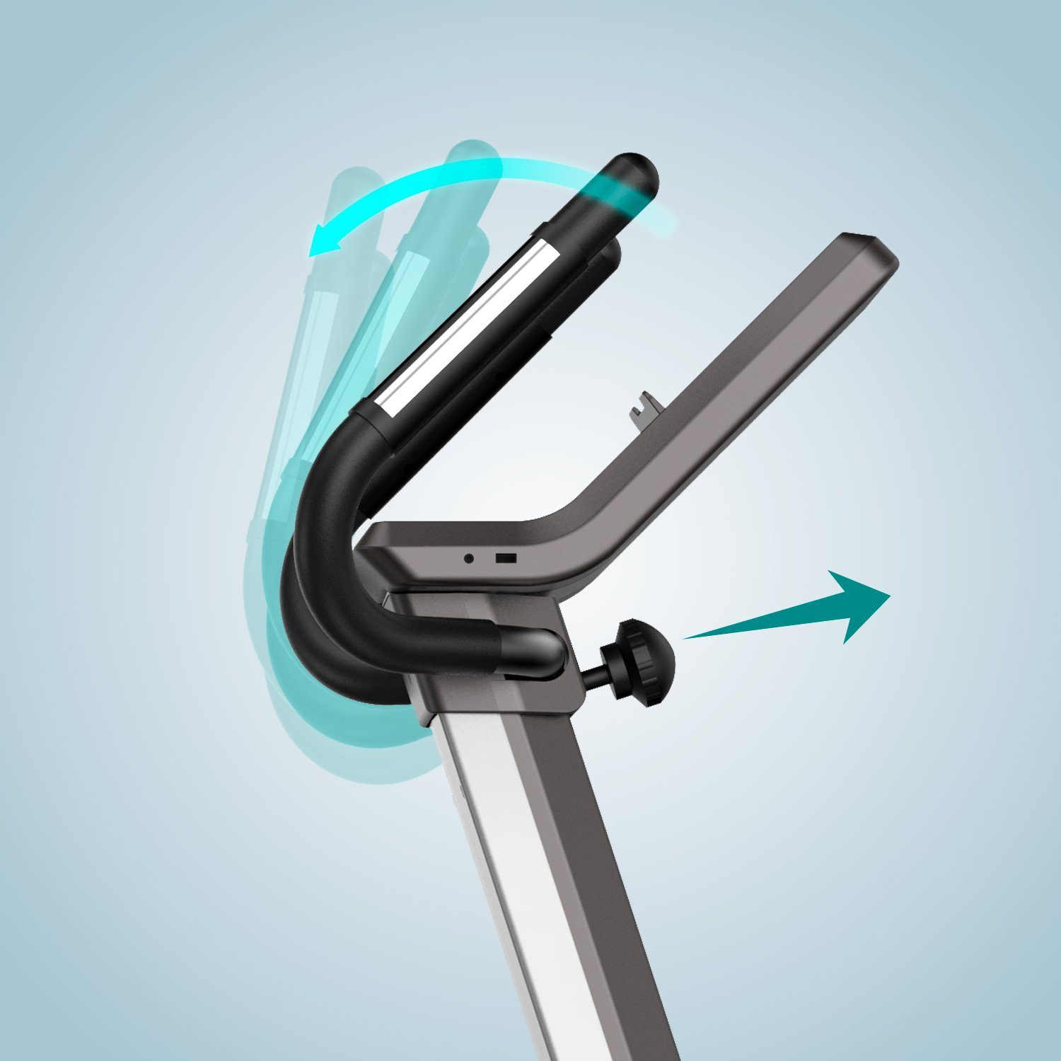AsVIVA Ergometer Heimtrainer & Ergometer AsVIVA H25 Studio Pro, 6 virtuelle (Real-Live) Trainingsszenen, MP3 3,5 Klinke AUX-Anschluss