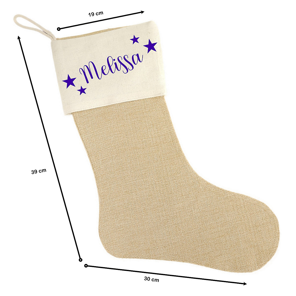 Nikolausstiefel / Nikolaussack mit Name personalisiert