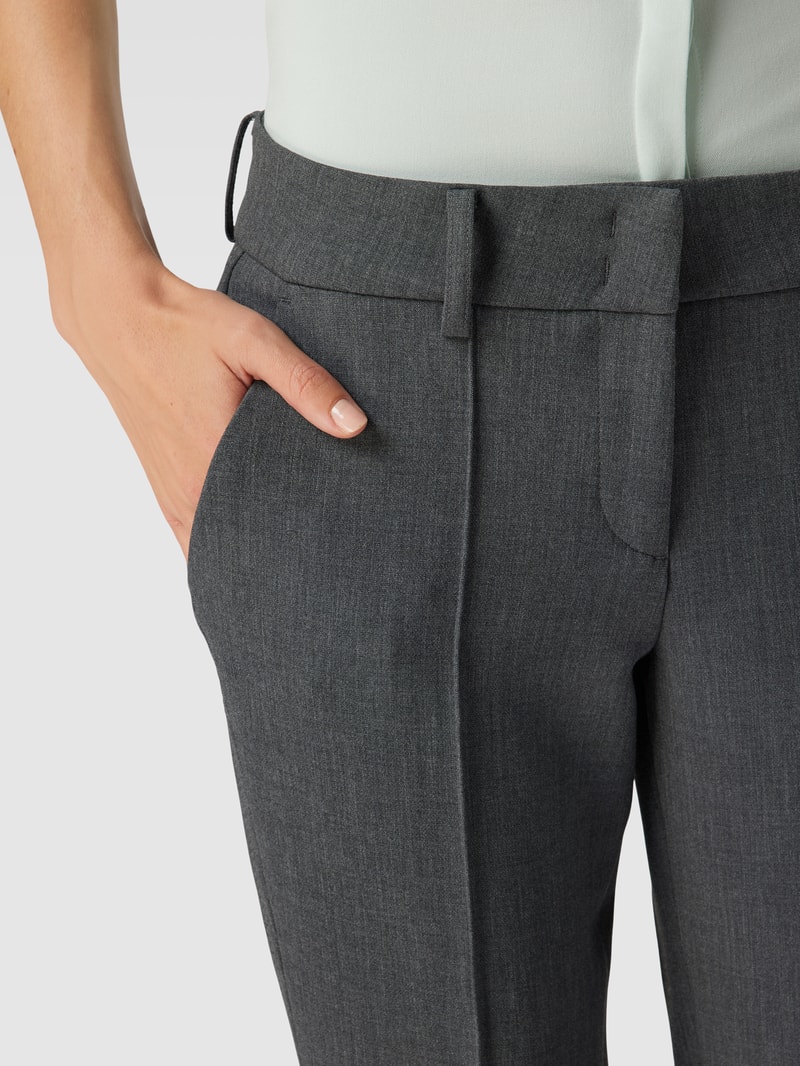 Stoffhose mit Bügelfalten Modell 'FARAH' in anthrazit meliert
