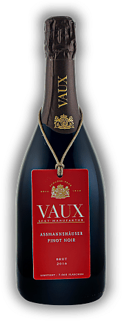 Schloss Vaux Assmannshäuser Pinot Noir Brut 2016 Schloss Vaux Assmannshäuser Pinot Noir Brut 2016 Terroirtypischer Burgundersekt mit feiner Struktur aus den berühmten 
