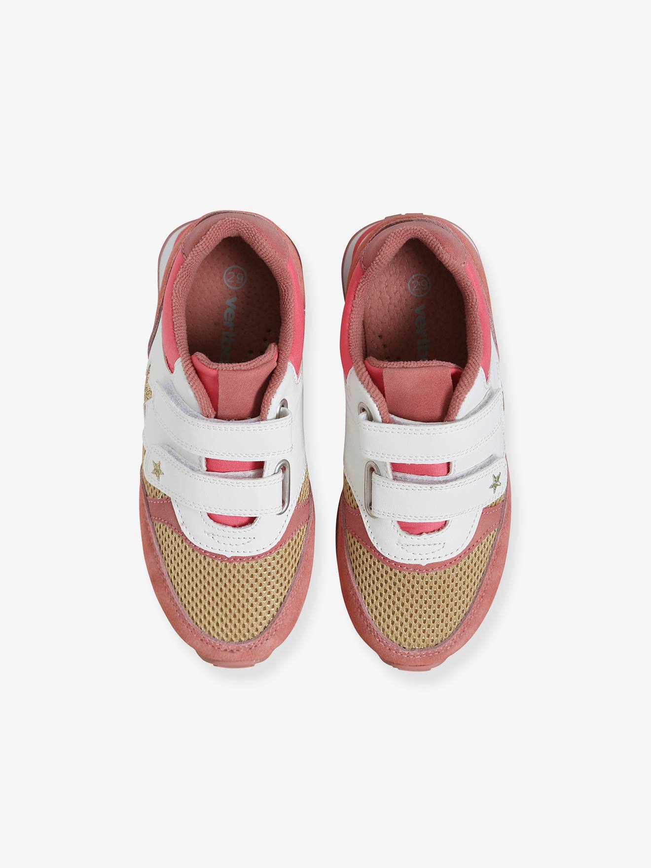 Baskets scratchées fille esprit running rose