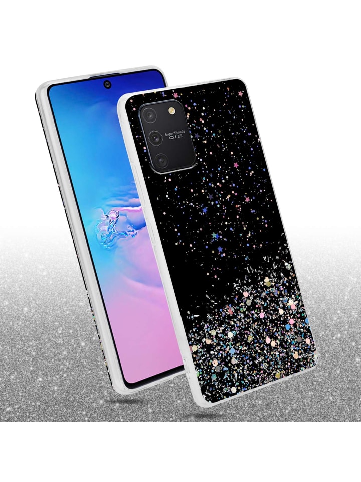 cadorabo Hülle für Samsung Galaxy A91/S10 LITE/M80s in Schwarz mit Glitter günstig kaufen onesize
