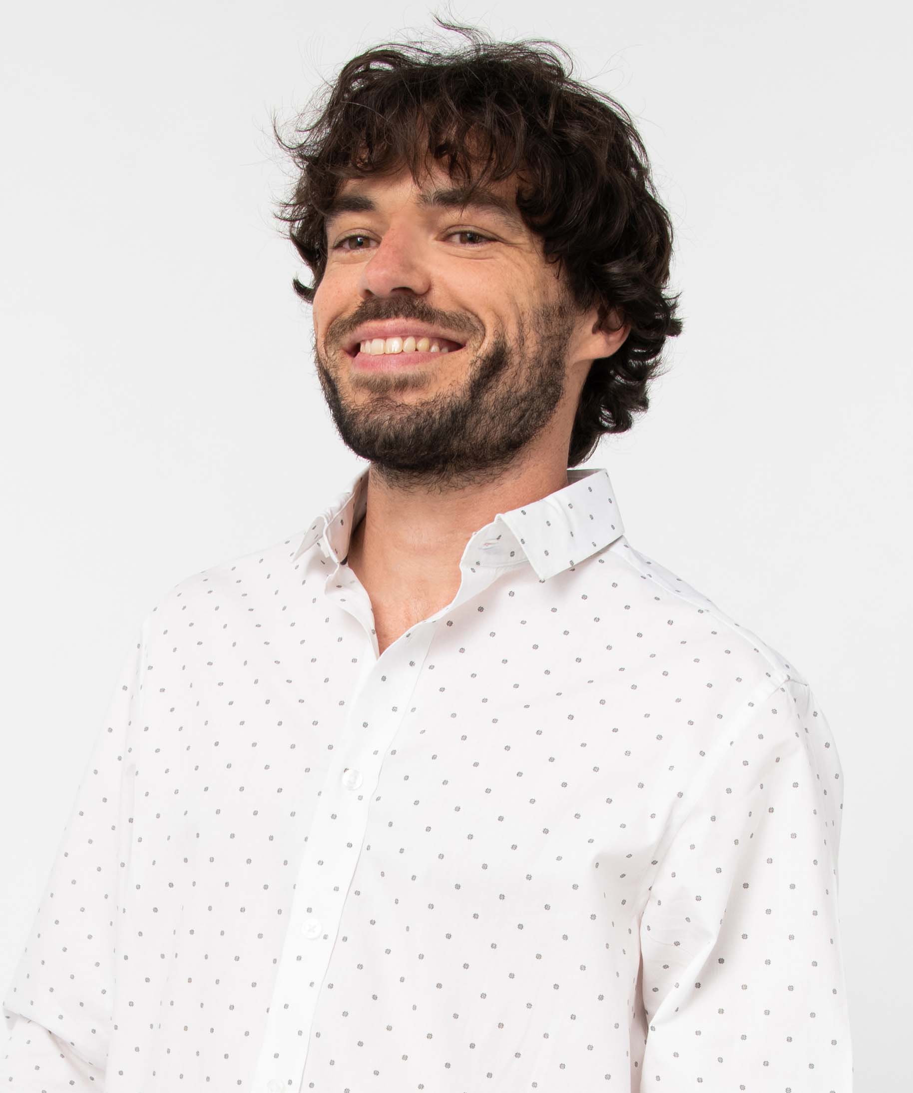 Chemise homme coupe droite à motif fleuri blanc | GEMO