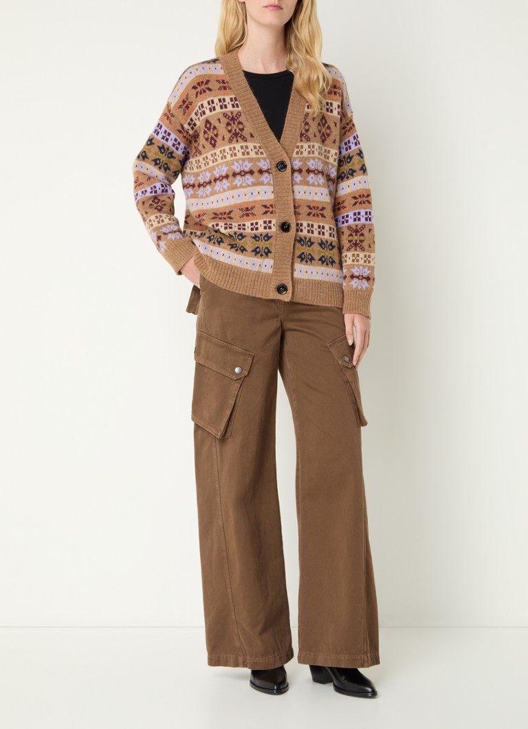 Gilet MaxMara en maille fine avec motif tricoté