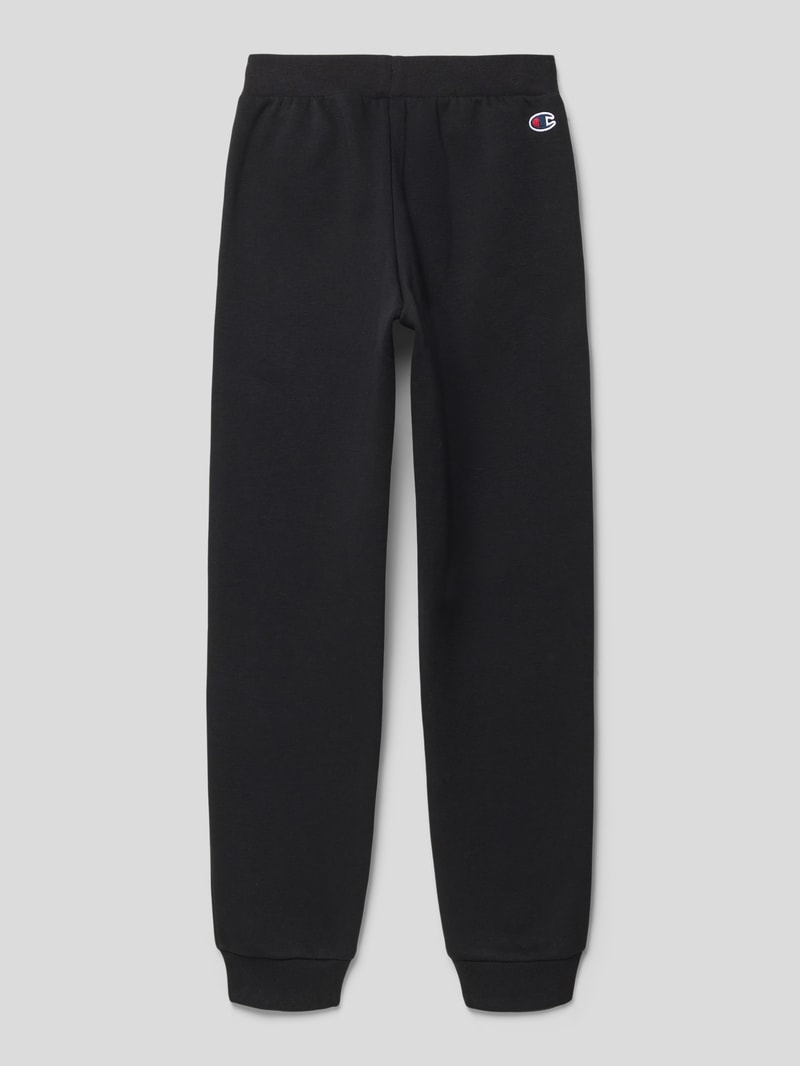 Sweatpants mit Label-Stitching Modell 'Rochester' in schwarz