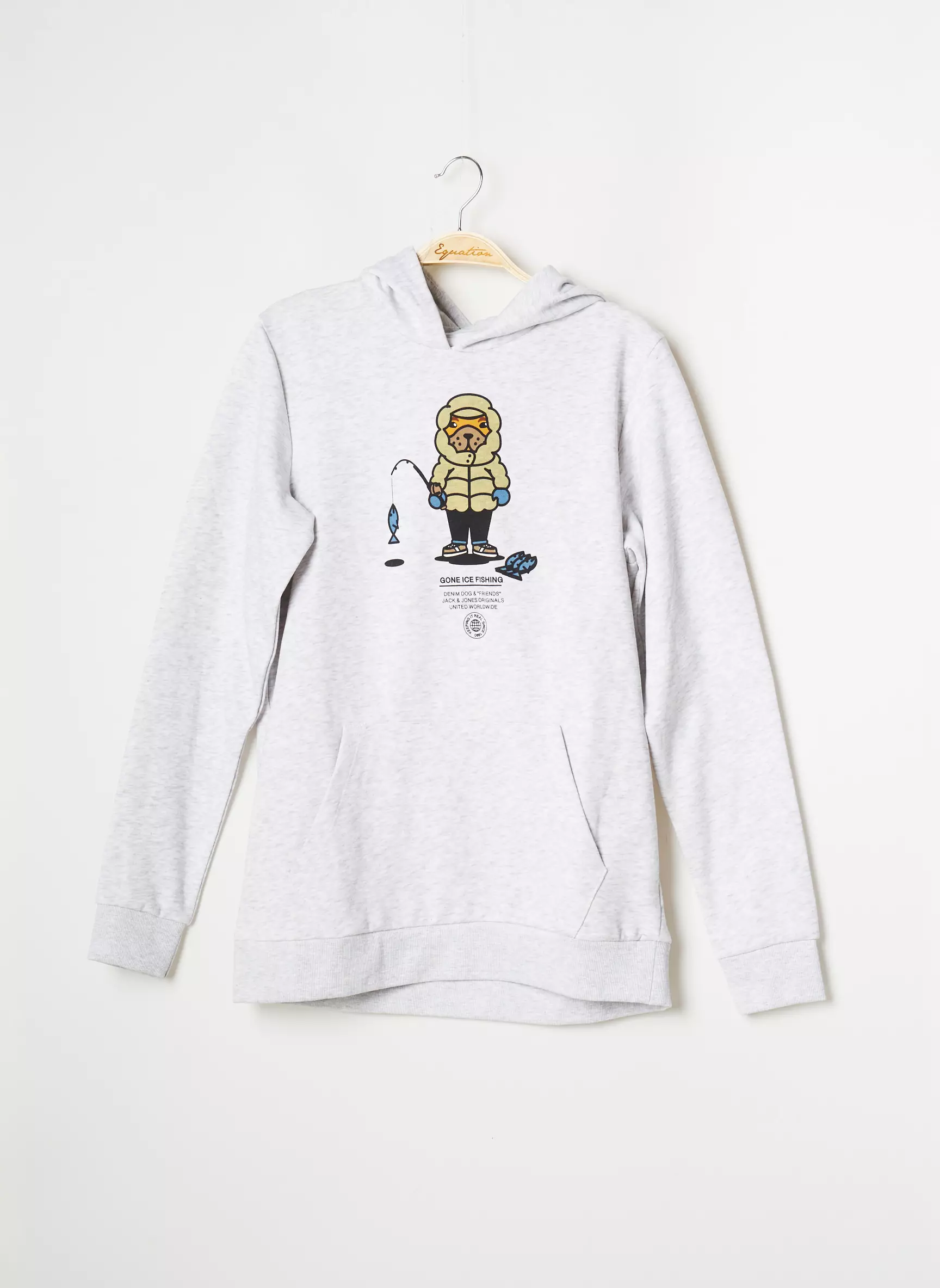 Jack Jones Sweat Capuche Garcon couleur gris