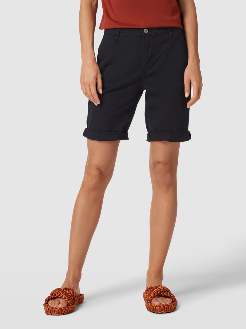 Chino-Shorts mit Allover-Print in marineblau