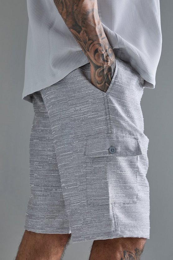 Tall strukturierte Cargo-Shorts