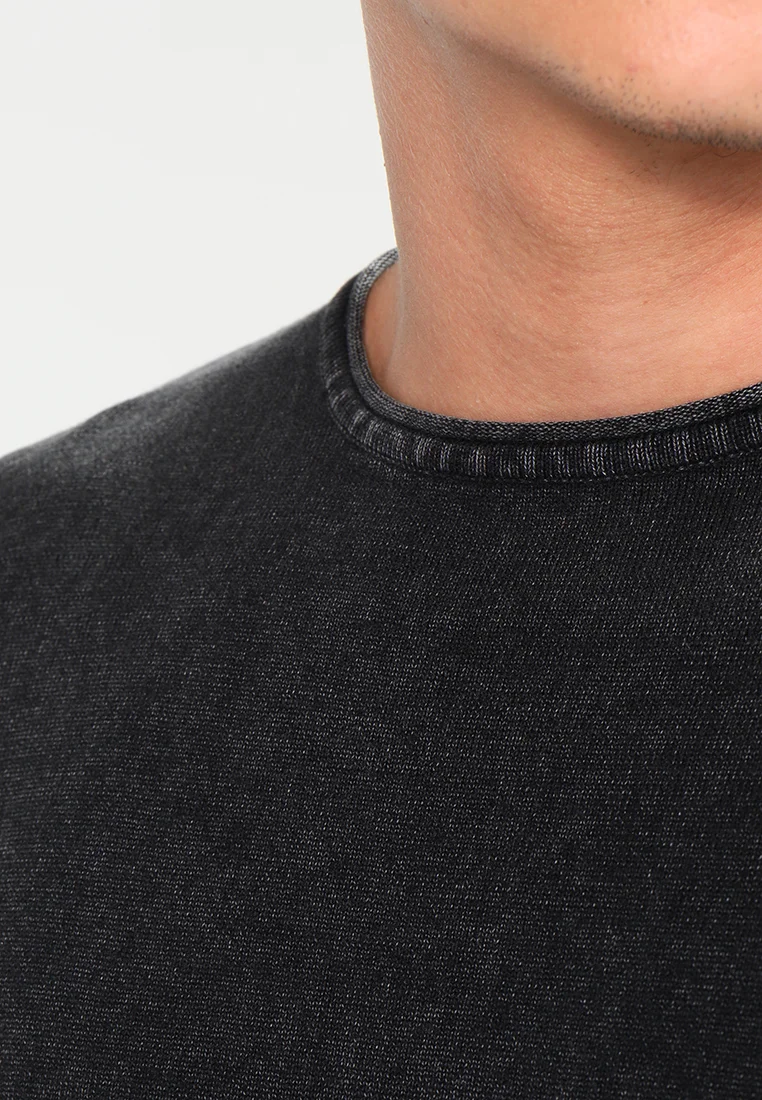 Suéter de cuello redondo con lavado Garson de Only & Sons