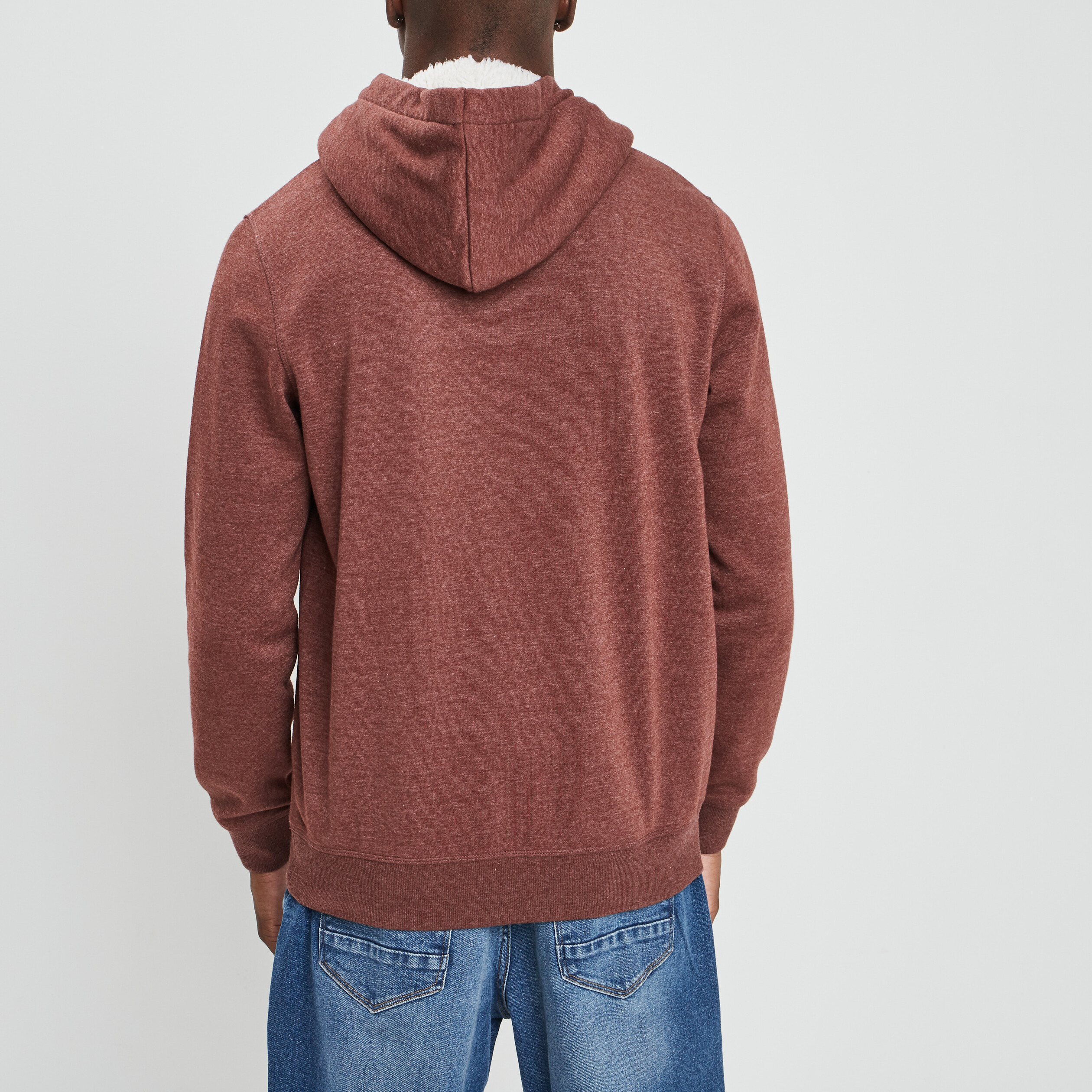 Gilet à capuche hoodie Creeks bordeaux homme | La Halle