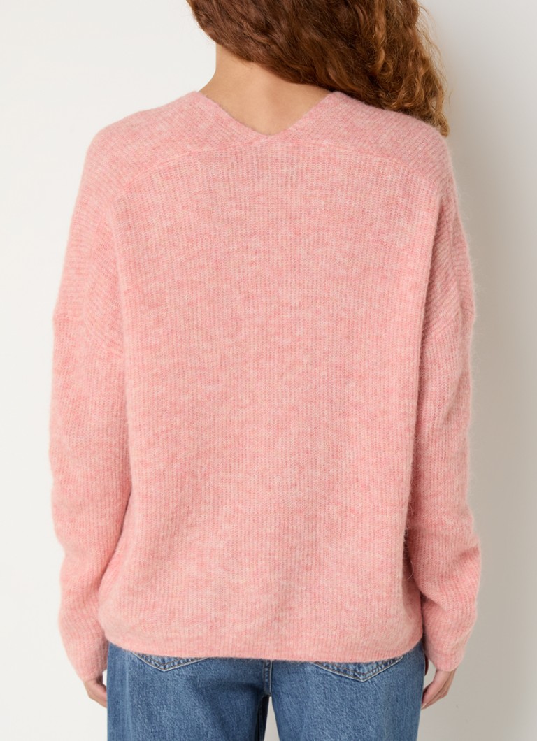 Tricou Mos Mosh MMThora din amestec fin de lână alpaca, cu decolteu în V