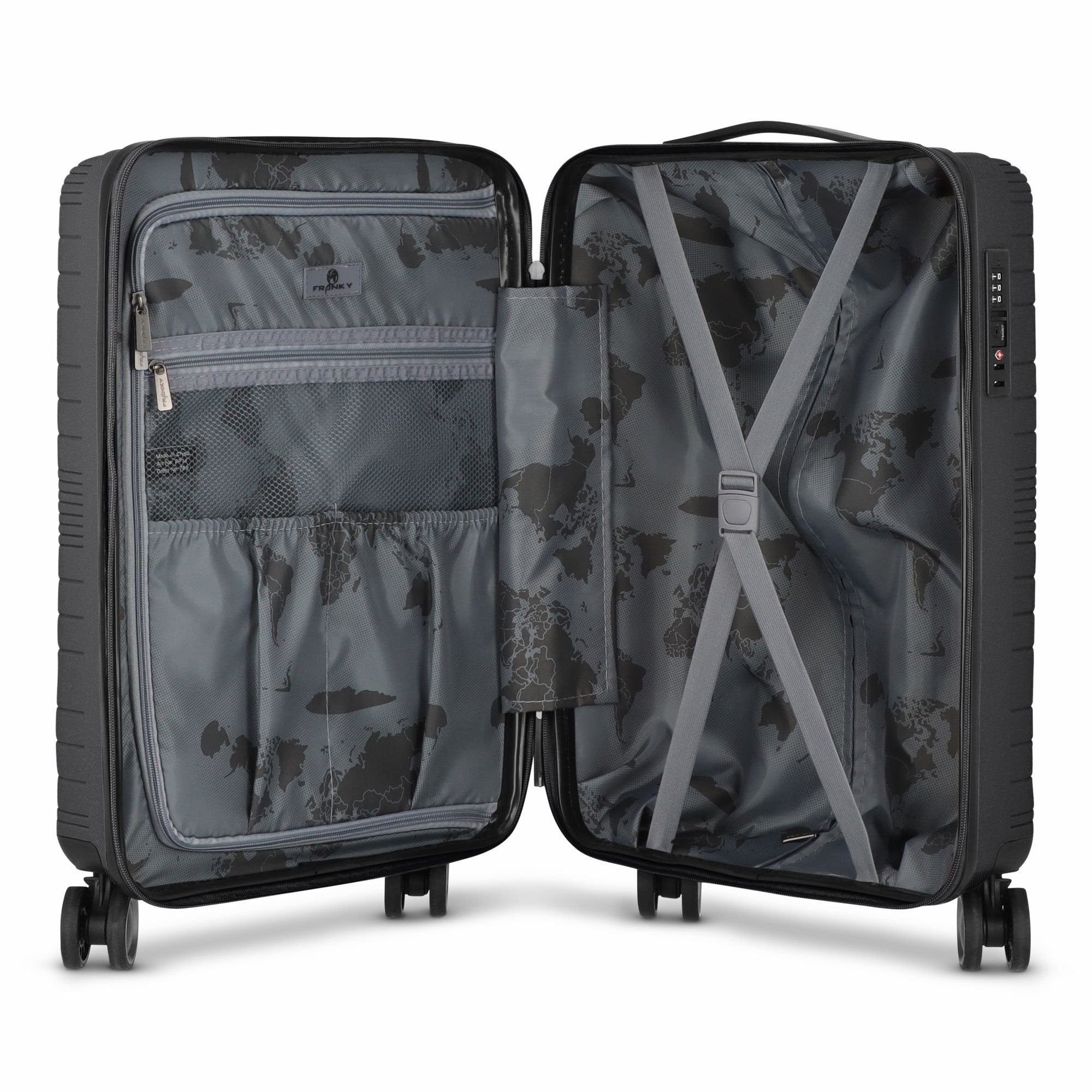 Franky Hartschalen-Trolley Dallas 3.0, 4 Rollen, Polypropylen