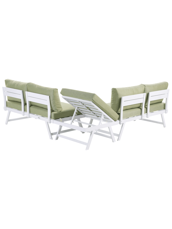 Beliani 2-tlg Lounge Set COCCORINO in Grün/Weiß günstig kaufen onesize
