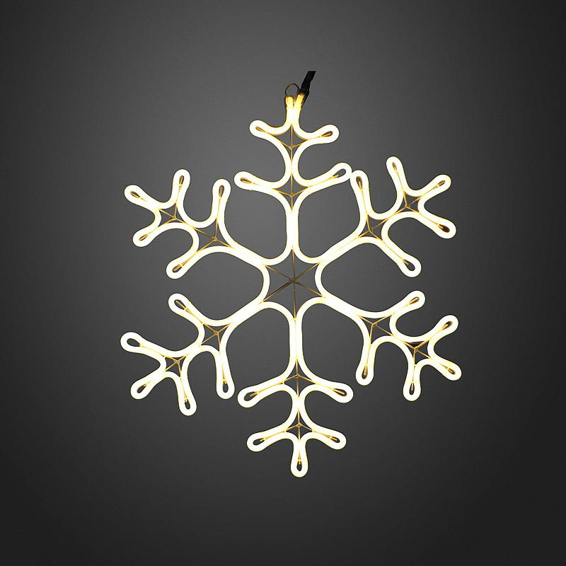 Light IT Lysskilt snøfnugg 57x51 cm, neon varmhvit