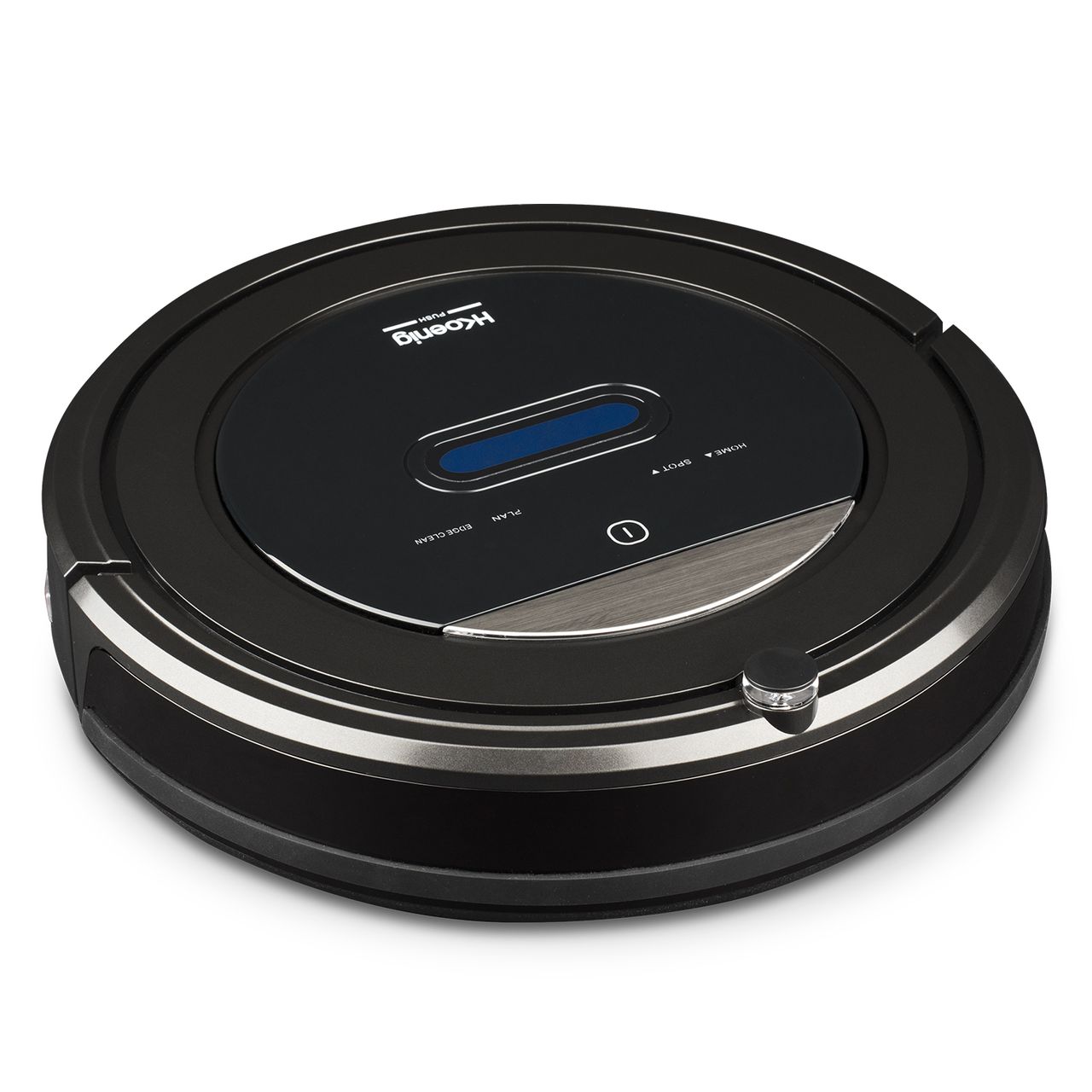 H.Koenig SWRC110 Roboterstaubsauger Nasswisch-Funktion WiFi Steuerung, plastic, Schwarz