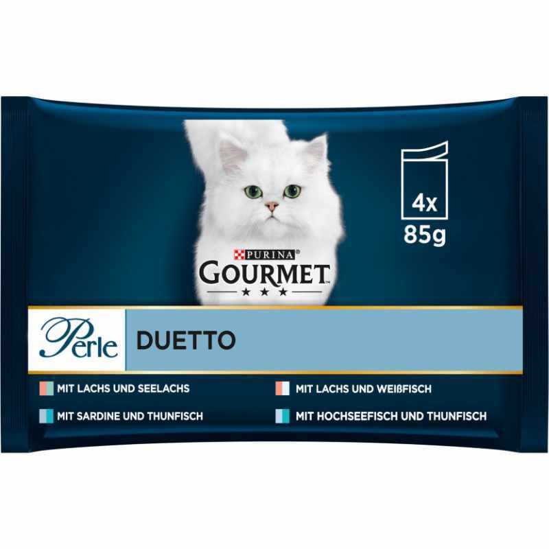 GOURMET Nassfutter GOURMET Perle 4x85g Duetto di Mare Fisch