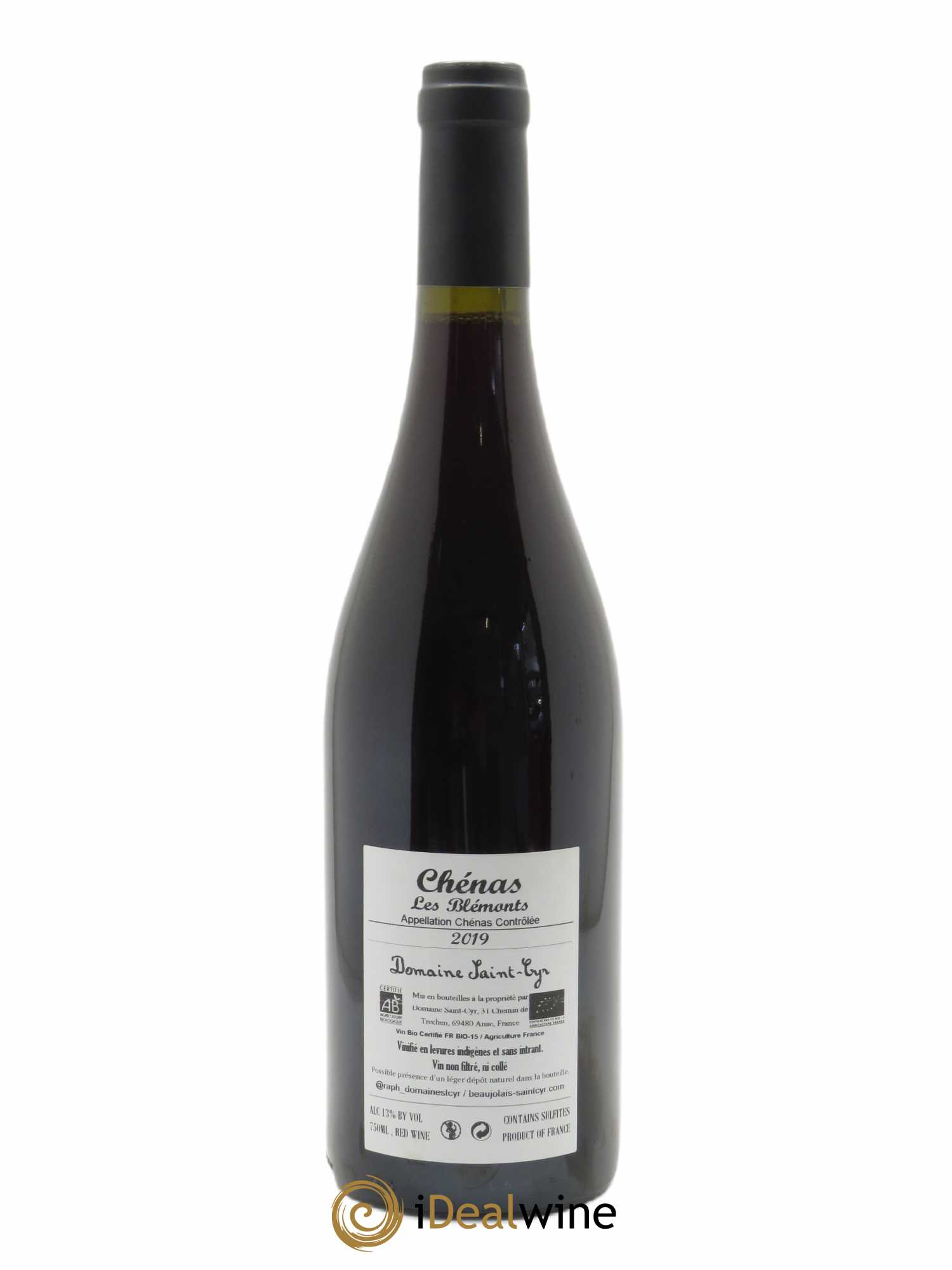 Chénas Les Blémonts Domaine Saint-Cyr  2019 - Lot de 1 Bouteille