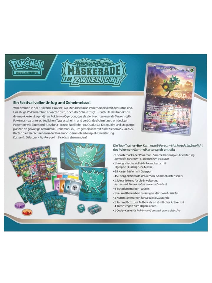 Pokémon Top-Trainer-Box Ogerpon | Pokemon | Sammel-Karten Kollektion deutsch günstig kaufen onesize