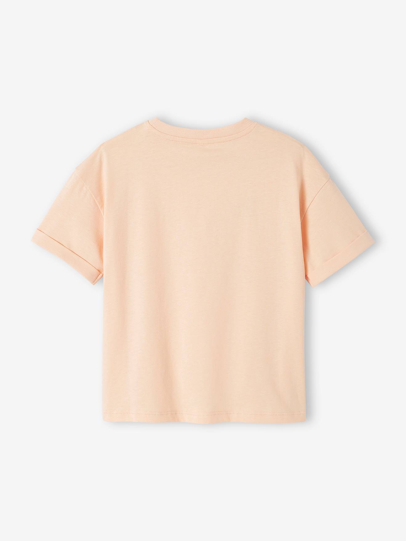 Vertbaudet Mädchen T-Shirt mit Recycling-Baumwolle - hellgelb