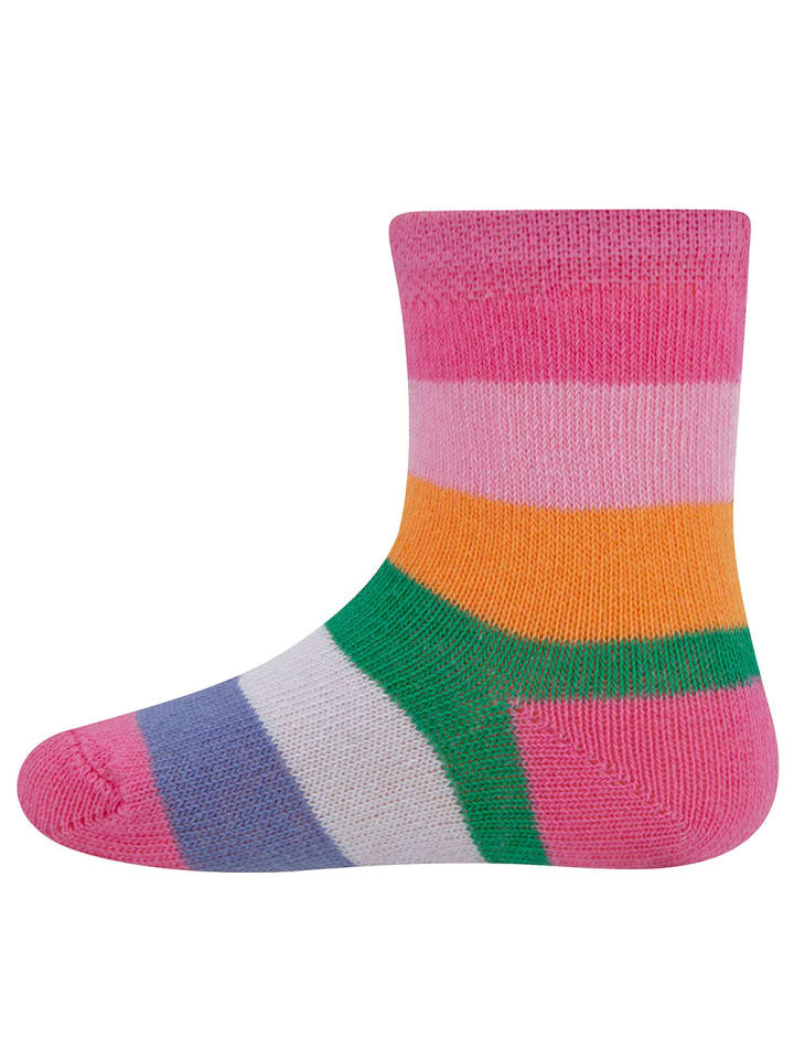 ewers 2er-Set Socken 3er Pack Regenbogen/Ringel/Schwan in wild orchidee-beige mel. günstig kaufen