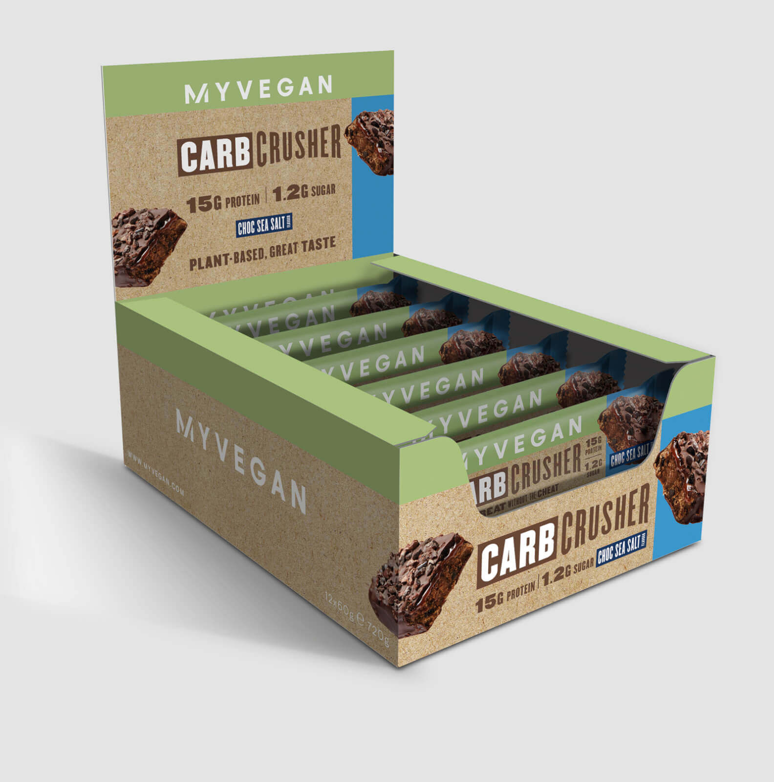 Vegan Carb Crusher, Chocolate Sea Salt, 12 x 60g