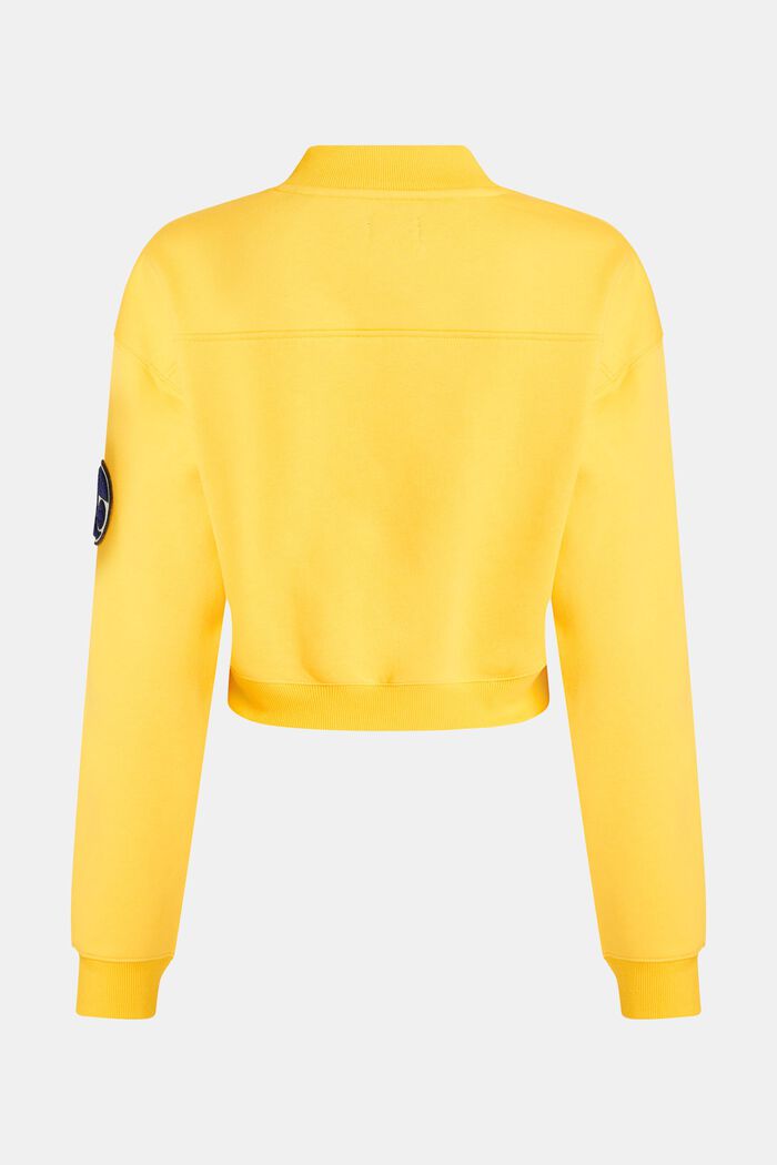 Cropped College-Sweatshirt mit Patches