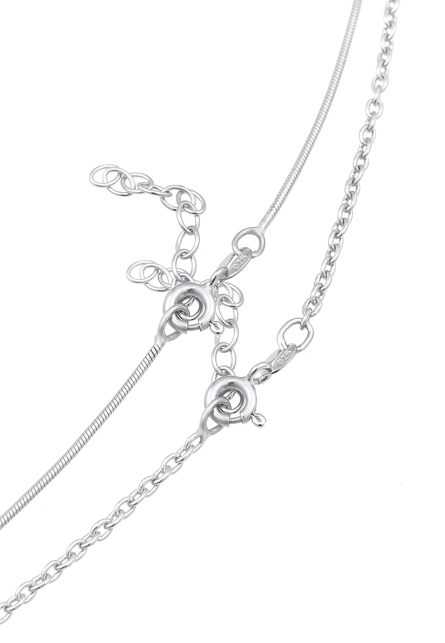 Collana girocollo Elli Basic con catena a ancora per donna - (925/1000) Argento