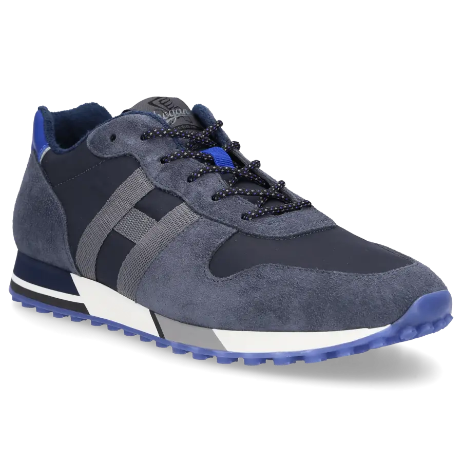 Hogan - Sneaker low H383 Veloursleder Textil - blau