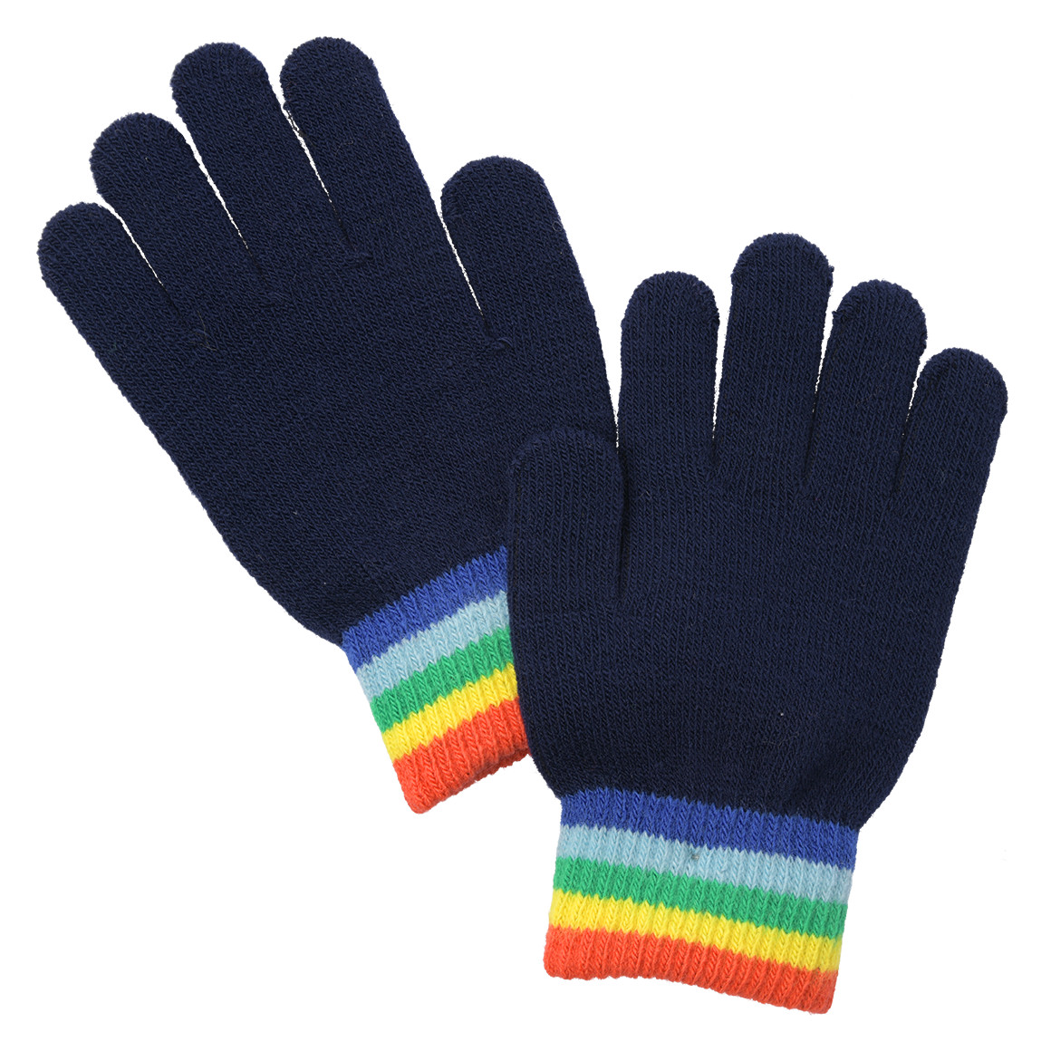 Kinder Handschuhe mit bunten Bündchen
