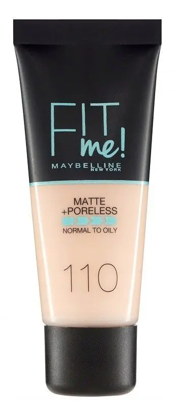 Base Maybelline Fit Me para o rosto, cor 110 Porcelain