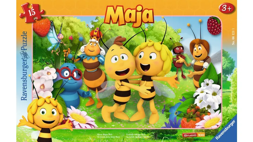 Ravensburger Puzzle - Rahmenpuzzle - Biene Majas Welt, 15 Teile