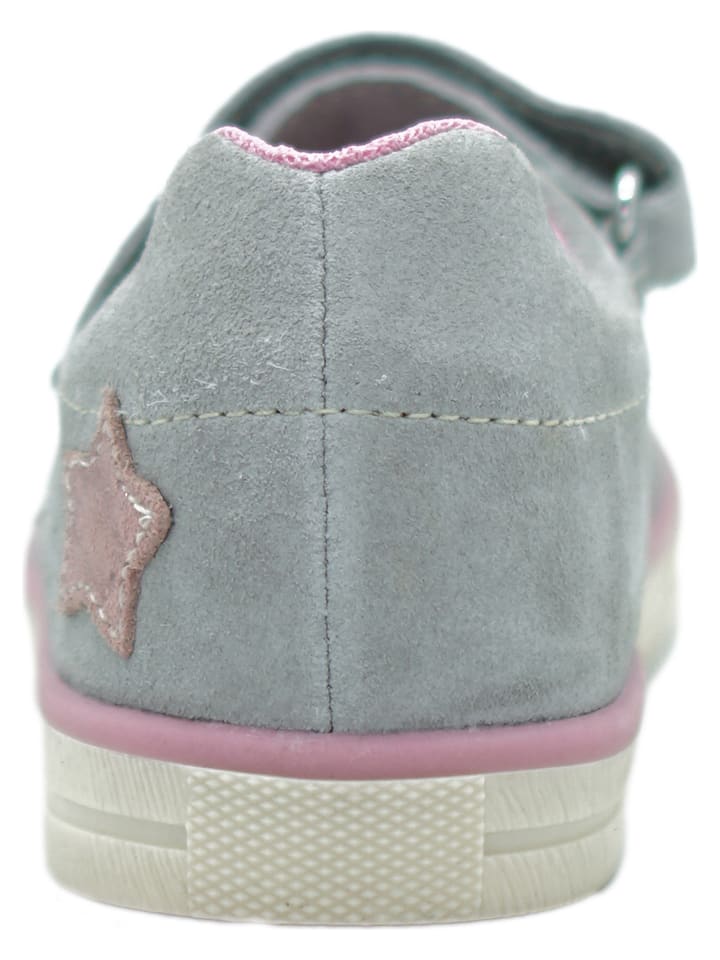 lamino Leder-Ballerinas in Grau günstig kaufen
