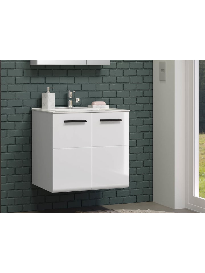 ebuy24 Waschbeckenunterschrank Riva Weiß 62 x 47 cm günstig kaufen onesize
