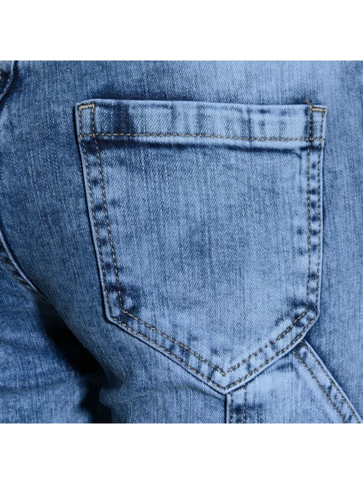 Blue Effect Wide Leg Jeans Worker Style slim fit in medium blue günstig kaufen