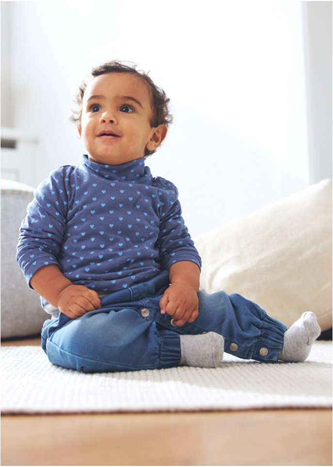 Baby Rollkragenshirt aus Bio-Baumwolle (2er Pack)