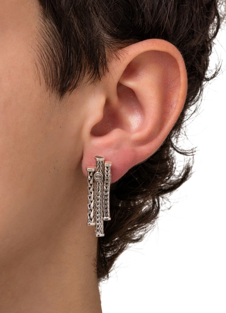 Buddha to Buddha Triple Mini silver stud earrings