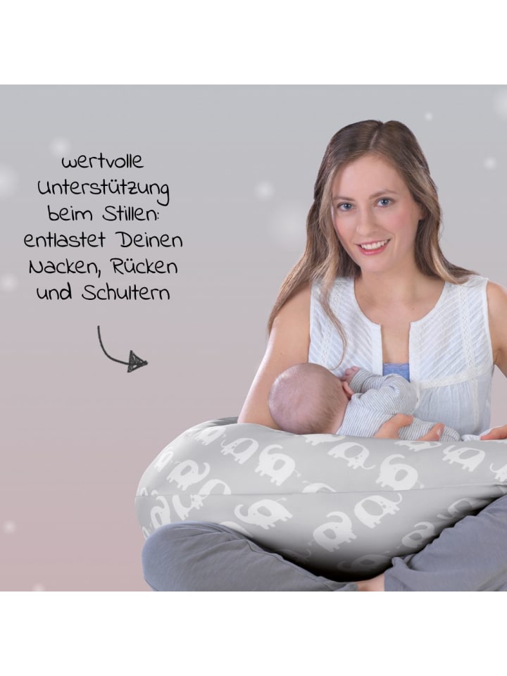 Theraline Stillkissen Das Komfort mit Mikroperlen-Füllung inkl. in grau,motiv günstig kaufen onesize