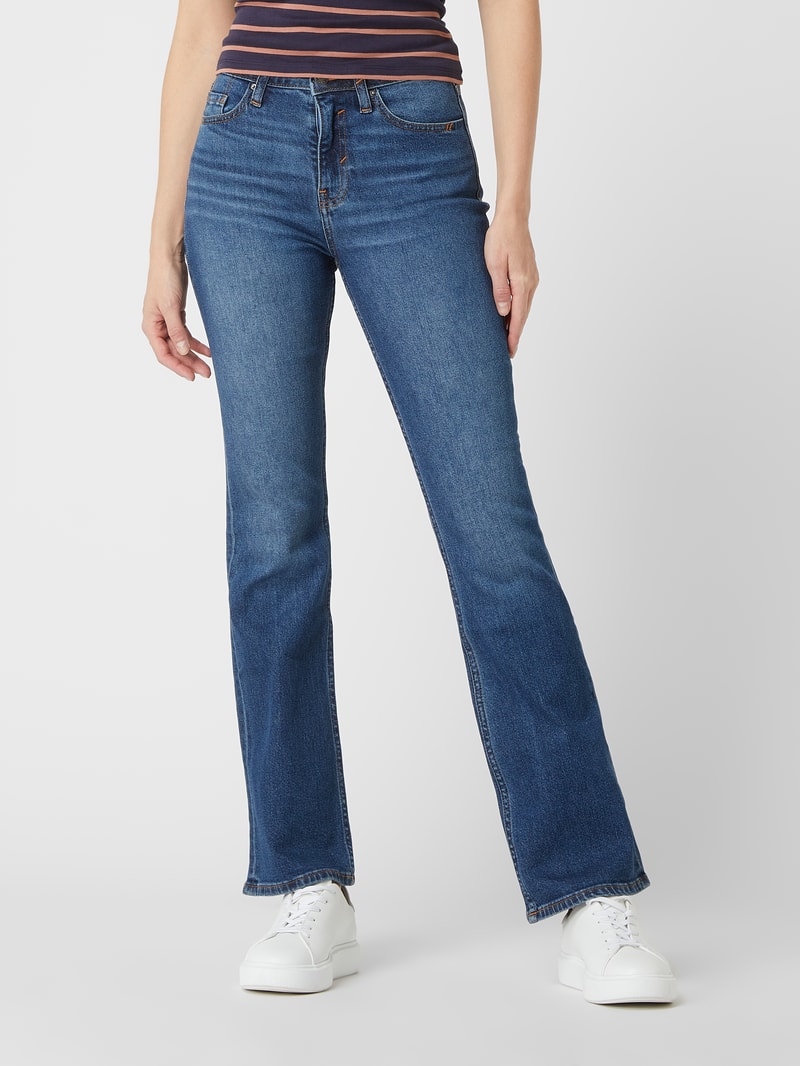Bootcut Jeans mit Stretch-Anteil in blau