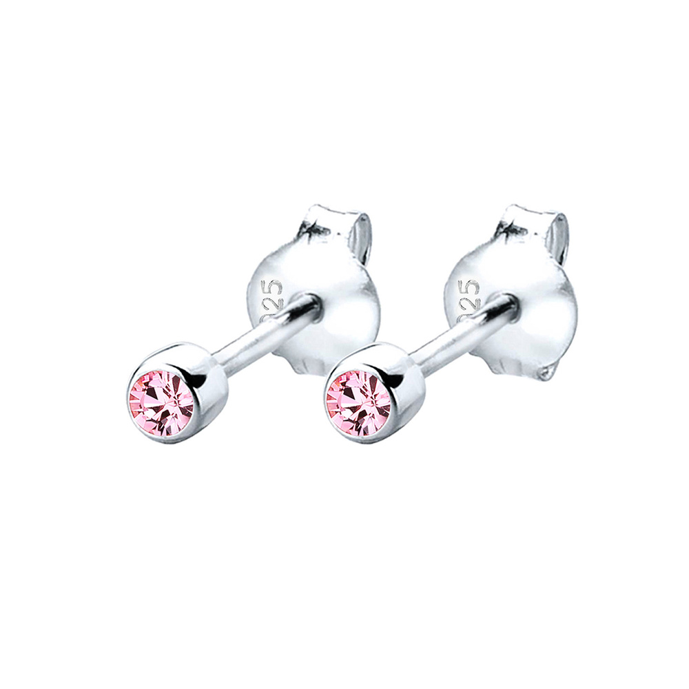 Elli Elli Boucles d'Oreilles Femme Boucles d'Oreilles Scintillantes avec des Cristaux  Boucles d'oreilles