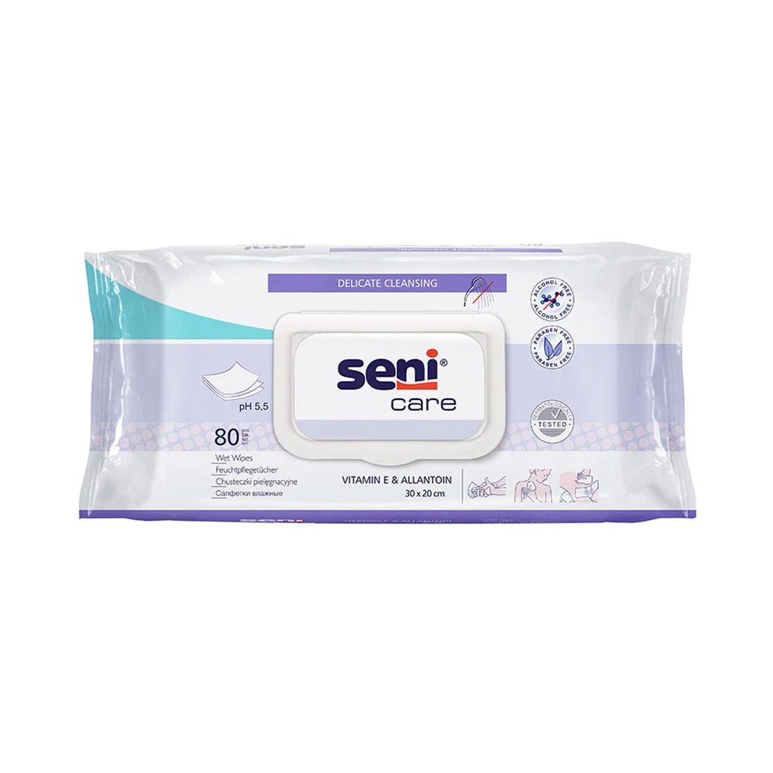 seni Einmal-Waschhandschuh seni Feuchttücher 80 Stück (Packung)