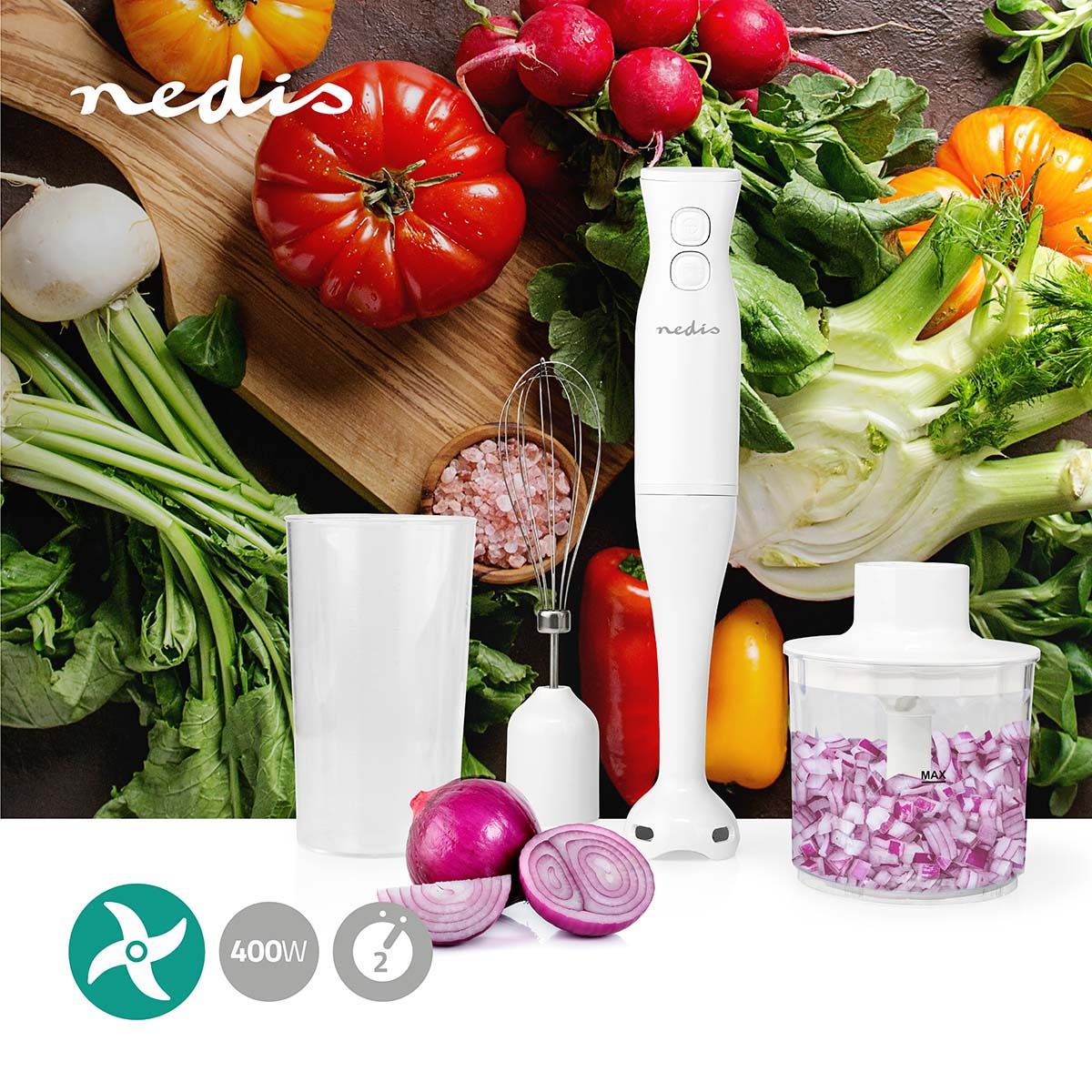 Nedis KAHB120CWT Stabmixer