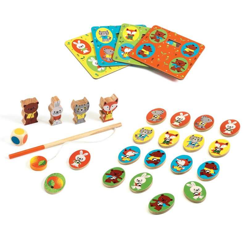 Coffret de 4 jeux Ludo Wood Djeco