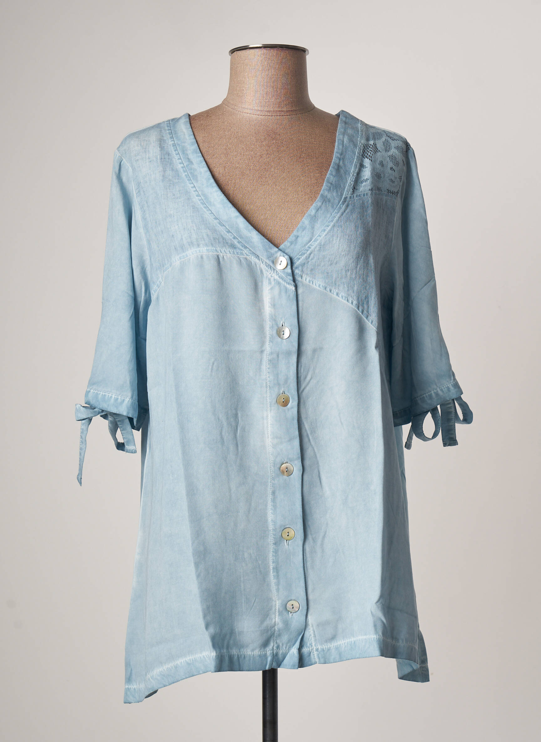 Maloka Tuniquemanchecourte Femme couleur bleu