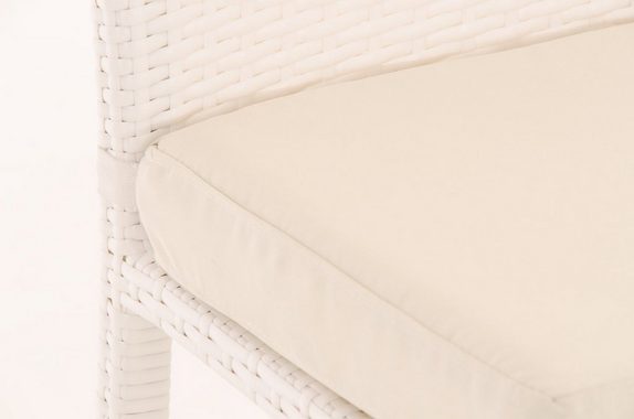 TPFGarden Gartenlounge-Hocker Marlies - Barhocker aus wasserfestem, UV-beständigem Polyrattan (Barstuhl mit pulverbeschichtetem Aluminiumgestell, Tresenhocker mit wasser- und schmutzabweisenden Sitzkissen), Maße (HxBxT): 107x40x44 cm, Sitzhöhe: 75 cm