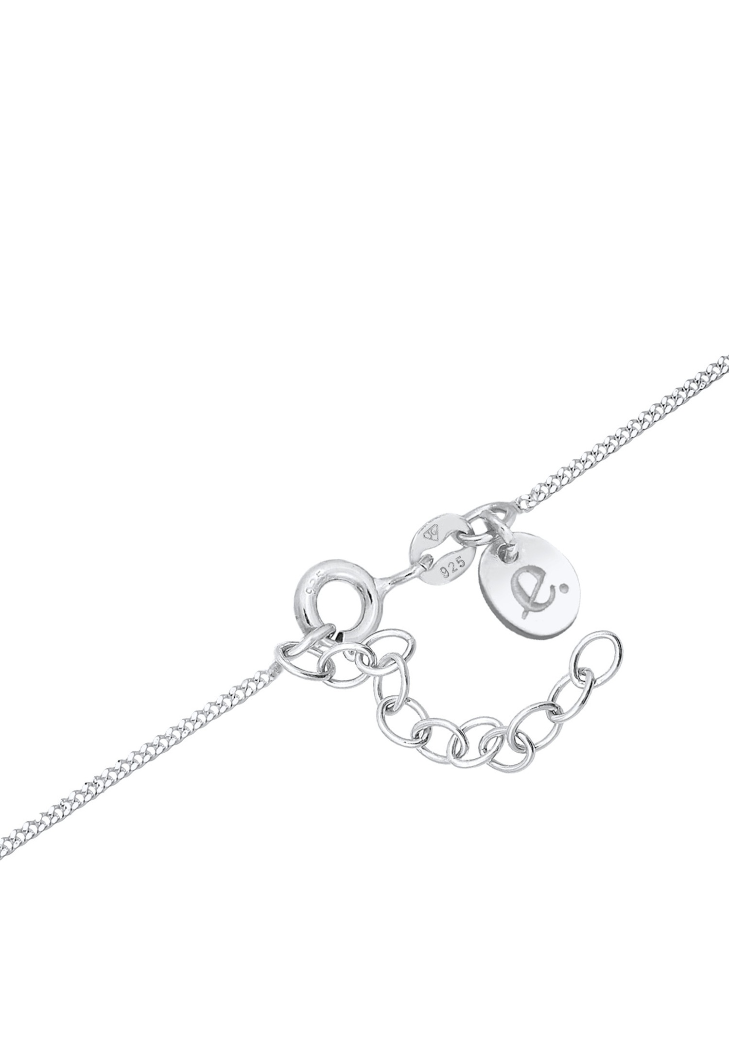 Elli PREMIUM női egyszerű csillogó choker nyaklánc kristállyal 925 sterling ezüstből