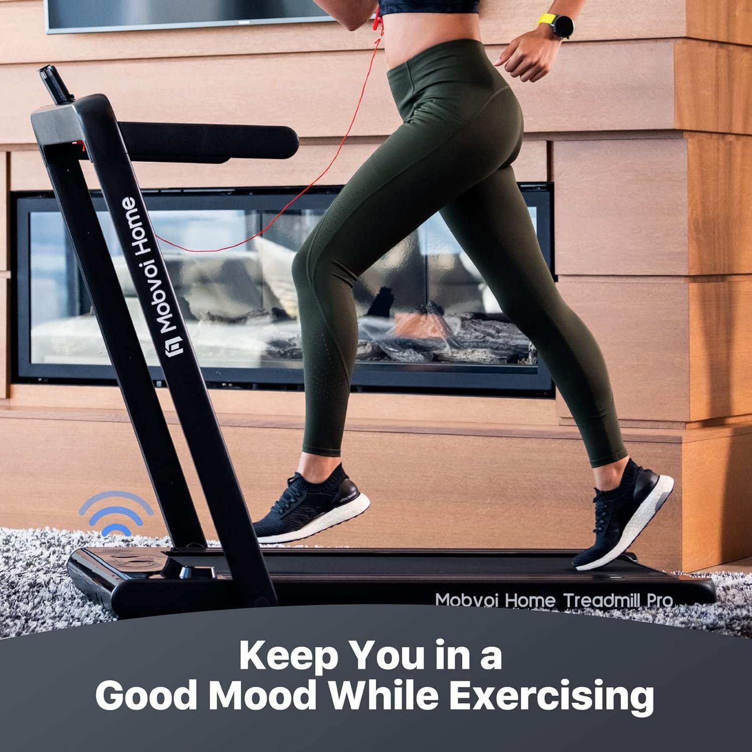 mobvoi Laufband (Laufband Pro für Home, Lauf, Walking-Trainingsmodi 1,0 km/h-12,0 km/h), Motor mit Fernbedienung und Touchscreen LCD