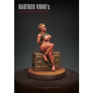 Chained Girl Sitting on ammo box (28 mm)