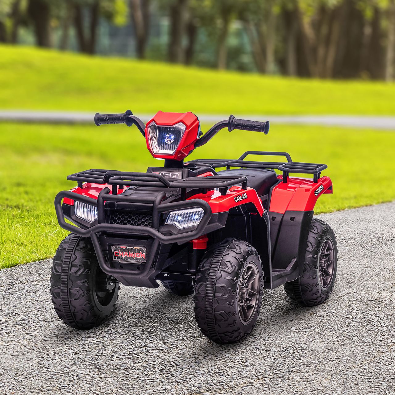 HOMCOM Elektro Kinderquad, Elektroauto, Elektro-Quad, Kinderfahrzeug, Rot
